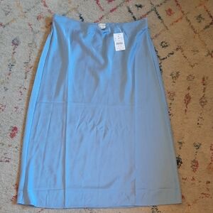 NWT J Crew Factory Powder Blue Slip Skirt Small